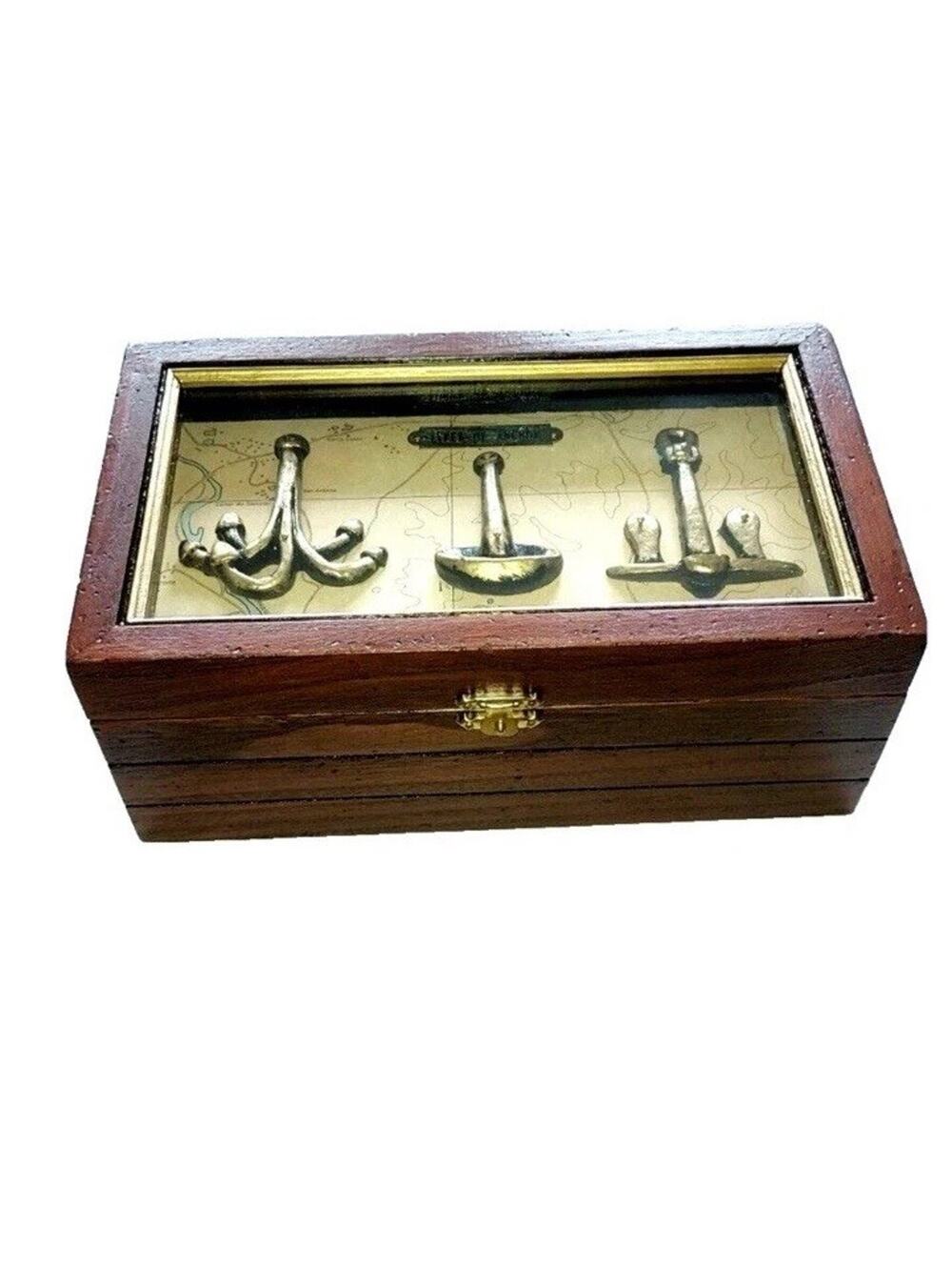 Wooden Anchor Display Box, Fathers Day Gift No One Asked For, Nautical Man Cave